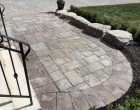 Interlocking brick walkways