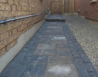 Interlocking brick walkways